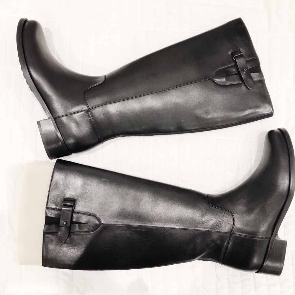 Blondo Wide-Calf Waterproof Leather Riding Boots